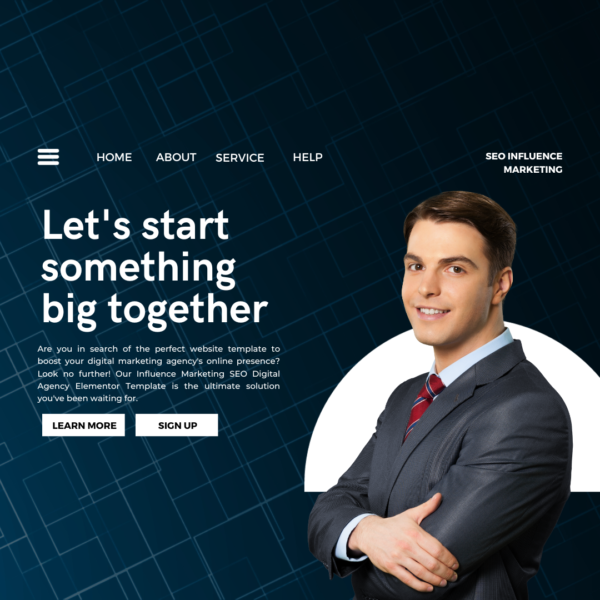 Optimize Your Influence Marketing SEO with Our Digital Agency Elementor Template